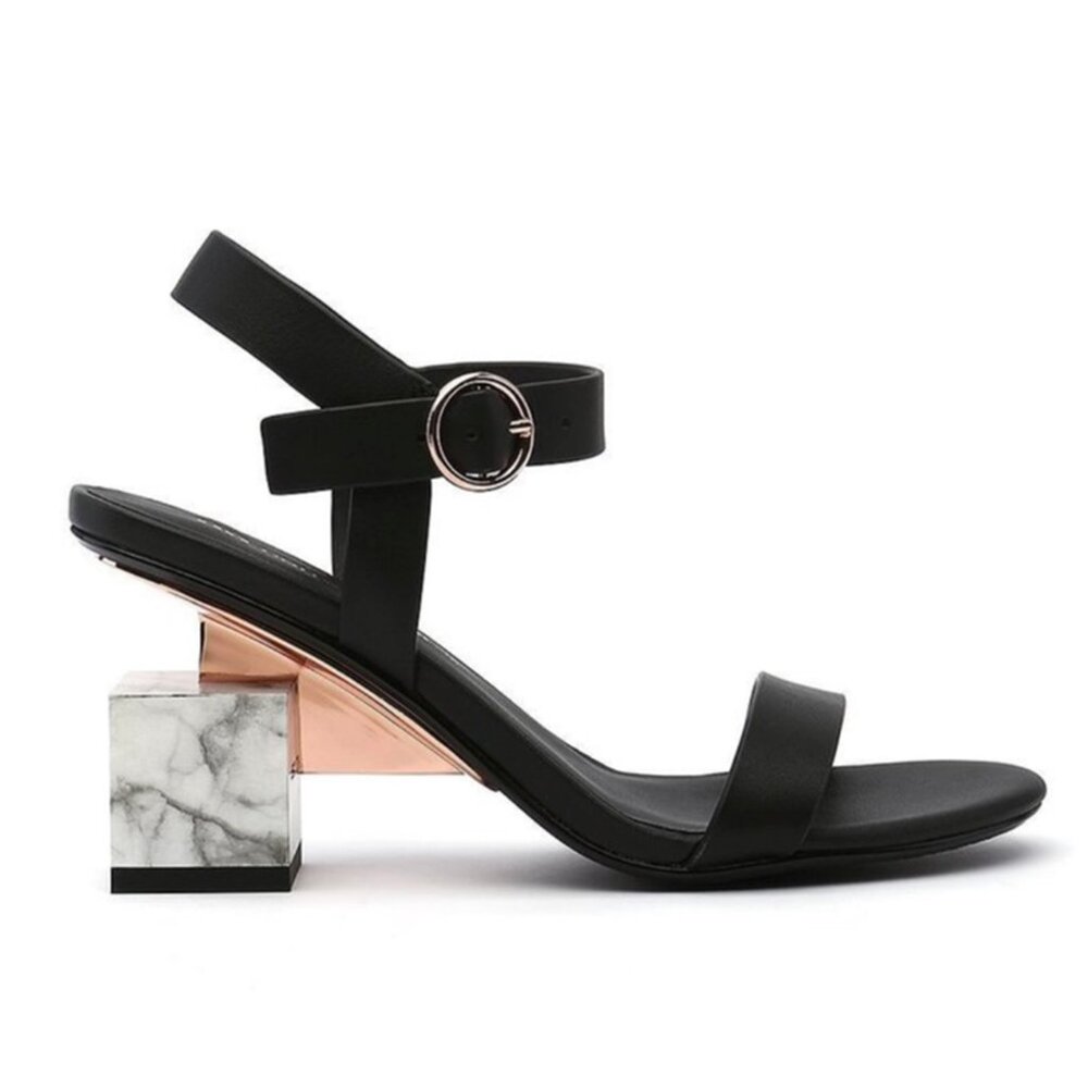 United Nude Cube Sandal Black/Rose Gold/Marble – Size 41/US 10